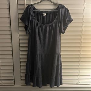 Ruffle blue/denim flowy dress large